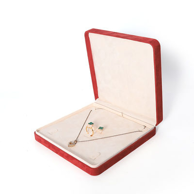 Premium rode juwelen doos verpakking voor grote halsketting armband oorbellen ring set