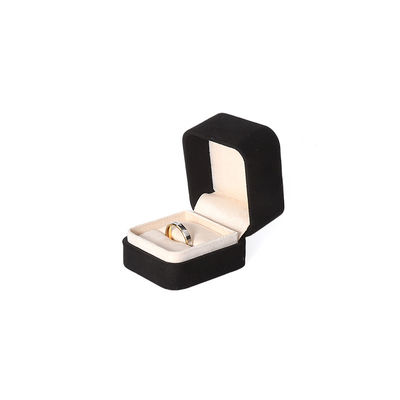 Hign End Big Jewelry Set Halsketting Armband Oorbellen Ring Verpakking Handgemaakte Vierkante Fluweel Zwarte Juwelen Doos Met Logo