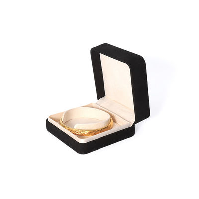 Hign End Big Jewelry Set Halsketting Armband Oorbellen Ring Verpakking Handgemaakte Vierkante Fluweel Zwarte Juwelen Doos Met Logo
