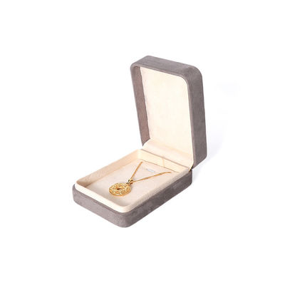 Premium grijze sieradenverpakkingsdoos op maat, hoogwaardige grote sieradenset, ketting, armband, oorbellen, ringverpakking