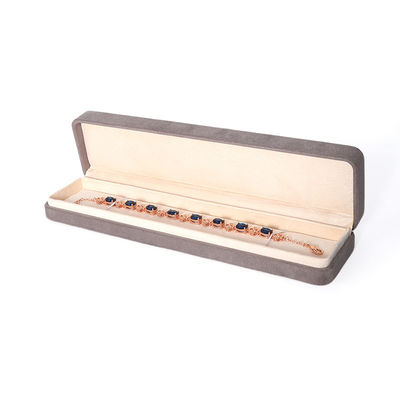 Premium grijze sieradenverpakkingsdoos op maat, hoogwaardige grote sieradenset, ketting, armband, oorbellen, ringverpakking