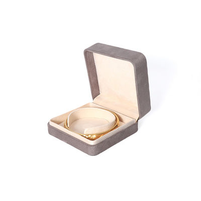 Premium grijze sieradenverpakkingsdoos op maat, hoogwaardige grote sieradenset, ketting, armband, oorbellen, ringverpakking