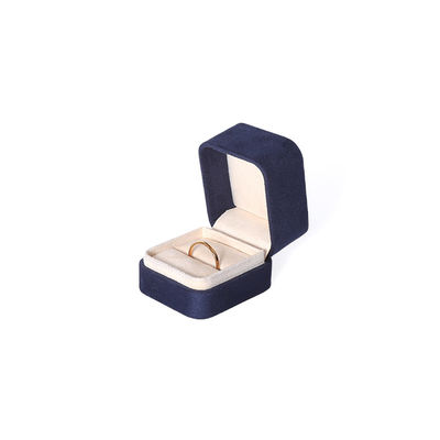 China Productie Groothandel Premium Blauwe Sieraden Verpakking Doos Op Maat Hoge Kwaliteit Grote Sieraden Set Ketting Armband Oorbellen Ring Verpakking Handgemaakte Vierkante Fluweel Blauwe Sieraden Doos Met Logo