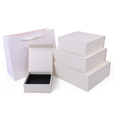 Groothandel productie van hoge kwaliteit Magnetische cadeaubon Verpakking Custom logo luxe Eco Friendly Karton Papier Wit Magnetische Sieraden Doos