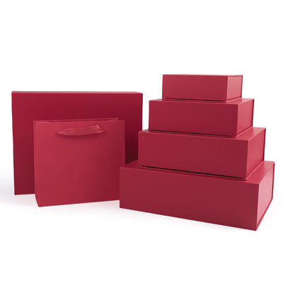 Groothandel productie van hoge kwaliteit Magnetische cadeaubon Verpakking Custom logo luxe Eco Friendly Karton Papier rood Magnetische sieraden doos