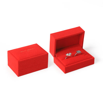 High-end fluweel vierkant rode sieraden doos voor armband halsketting ring verpakking