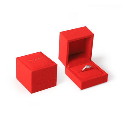 High-end fluweel vierkant rode sieraden doos voor armband halsketting ring verpakking