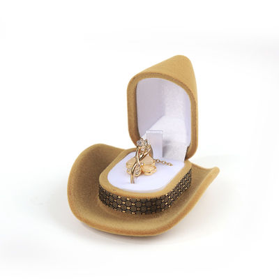 Aanpasbaar gepersonaliseerde premium fluweel cowboy sieraden ring box voor feestdagen cadeautjes