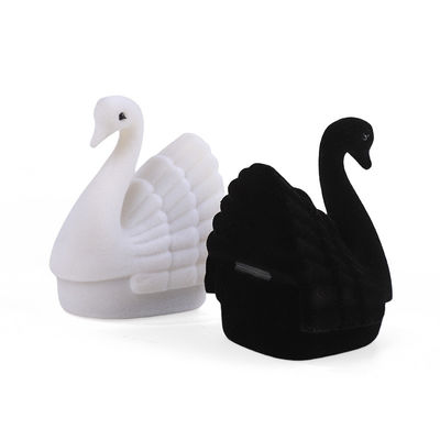 gepersonaliseerde premium fluwelen zwanenringdoos sieradenverpakking voor vakantiegeschenken