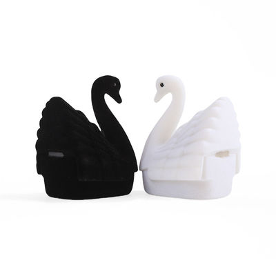 gepersonaliseerde premium fluwelen zwanenringdoos sieradenverpakking voor vakantiegeschenken