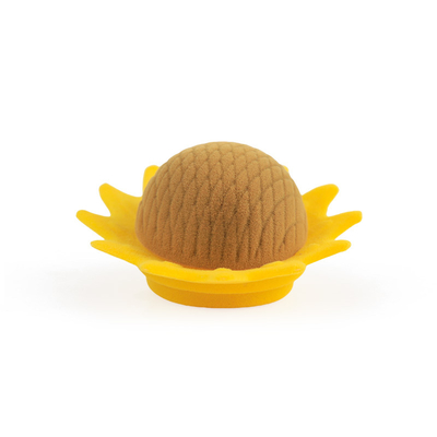 Gepersonaliseerde hign kwaliteit zonnebloem fluweel geel sieraden doos voor ring