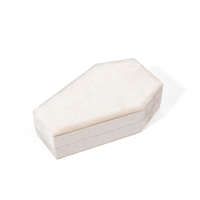 Op maat gemaakte organisator Opbergruimte Wit fluweel Juwelen Reisdoos OEM Kerstjuwelen cadeaubon