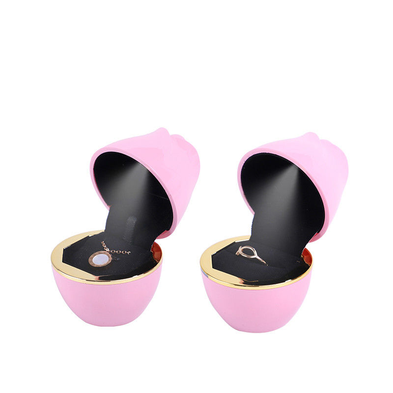 2022 Customized Size LED Light Juwelen Verpakkingsdoos voor halsketting Roze Ring Armband