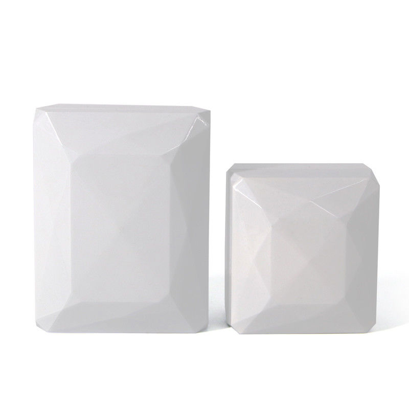 Hanhong Luxury Ring Box Custom Logo PU Plastic Wit Juwelen opslagdoos met LED licht