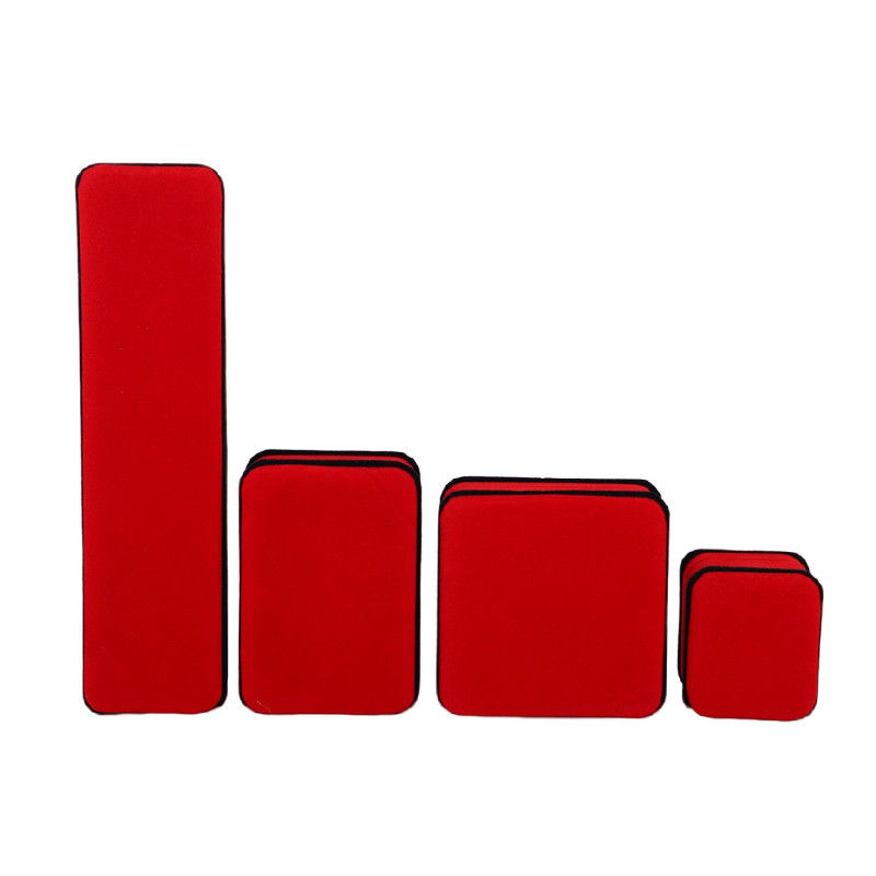 Custom Red Velvet Juwelen Verpakkingsdoos Dubbele laag voor Armband Halsketting en Ring