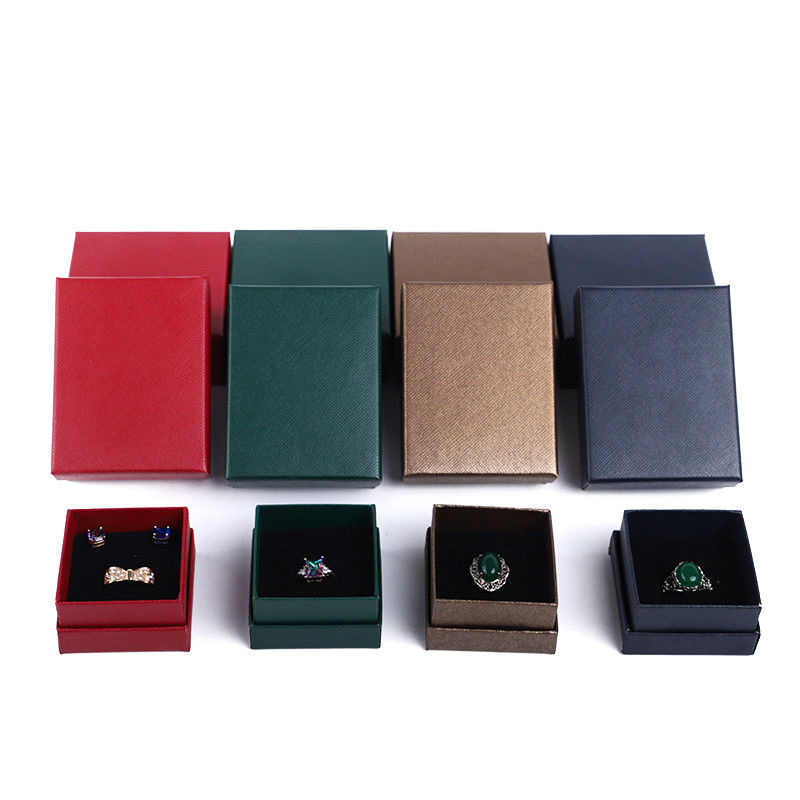 Groothandel Productie Luxe Juwelen Doos Gepersonaliseerd Custom High-end Halsketting Armband Oorbellen Ring Juwelen Set Verpakking Karton papier deksel en basis Juwelen Doos met logo