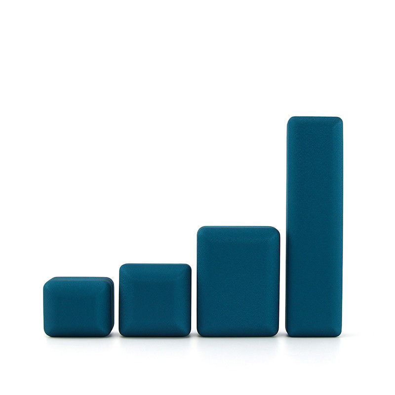 Logo van de klant IJzeren fluweel Hanhong Blauwe juwelen doos voor halsketting Armband Verpakking