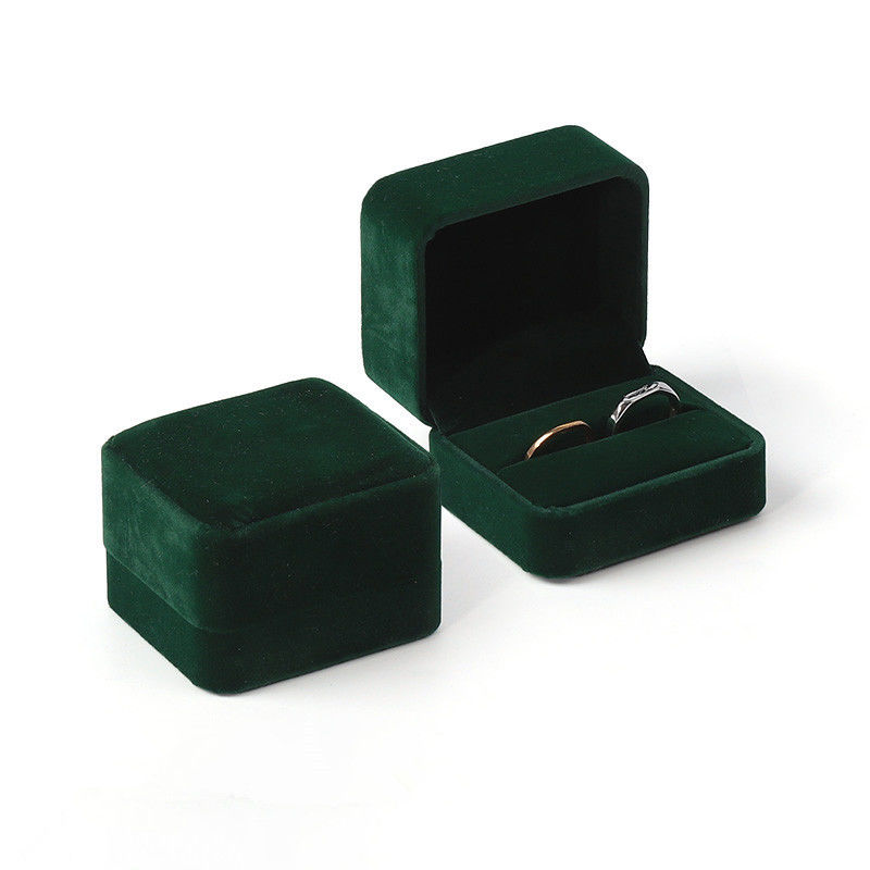Groothandel Vervaardiger Op maat gemaakte luxe juwelen Ringdoos Gepersonaliseerd Custom logo Fluwelen Juwelen Verlovingsring Verpakkingsdoos