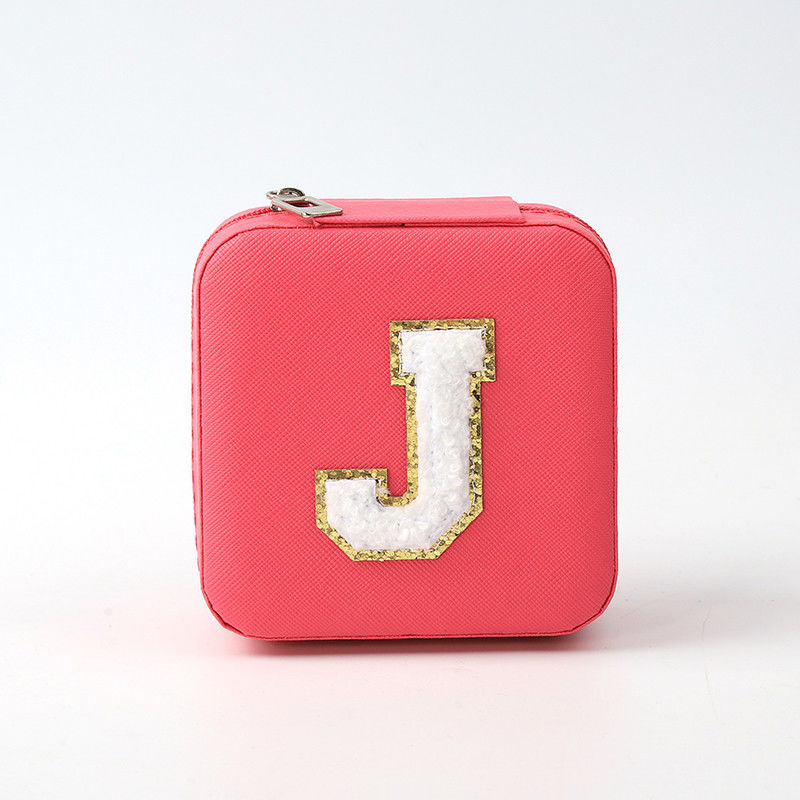 Luxe Juwelen Geschenkopslag Doos Custom Draagbare Kleine Lederen Roze Rode Juwelen Organisator Reiszak