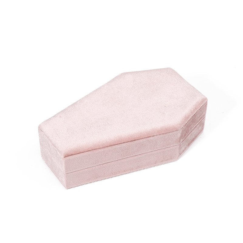 Op maat gemaakte organisator opslag roze fluweel juwelen reisdoos OEM kerstjuwelen cadeaubon