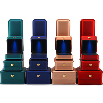 Multicolor LED Armband Halsketting Ring Box met Plastic Velvet Materiaal van Hanhong