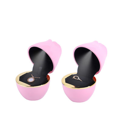 2022 Customized Size LED Light Juwelen Verpakkingsdoos voor halsketting Roze Ring Armband