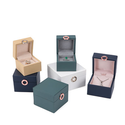 Juwelen Pakket Hanhong Vierbladeren Klee Luxe PU Lederen Ringdoos met Custom Logo