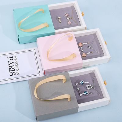 Discreet karton papier sieraden cadeau verpakkingsdoos met Tote zak voor opslag