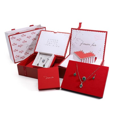 Luxe opslag karton papier juwelen cadeaubon met pop-up kaart