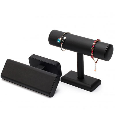 T-vormige kunststof cilinder sieraden display stand voor armband hanger horloge show