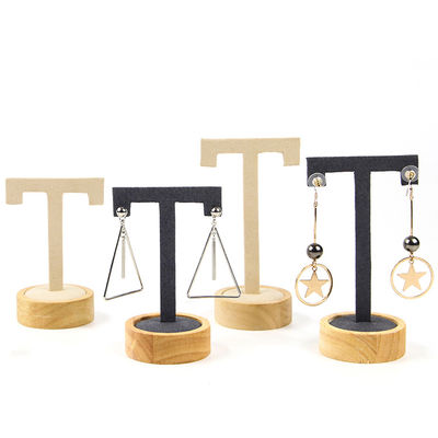 T-vormige lederen hoes voor oordruppels Display Stand voor juwelen Luxe tentoonstelling