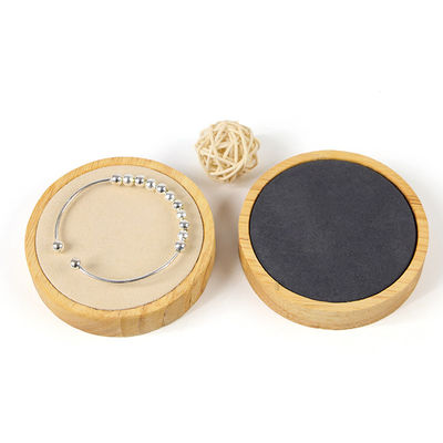 Zwakke fluwelen bekleding Houten sieraden Display Plaat Single Slot Voor Oordring Hanger