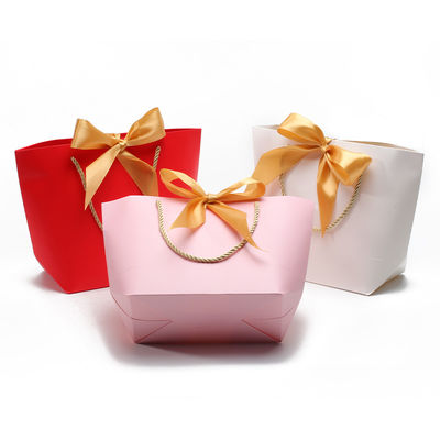 Compact Prachtig Karton Papier Geschenk Tote Bag Bowknot Ornament Voor Verjaardag