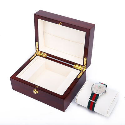 OEM stofdichte houten luxe horloges opslagdoos met drukknop sluiting