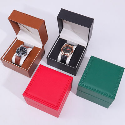 Vierkante valse huid horloge verpakkingsdoos smaakvolle stofdichte Casio Case voor cadeau