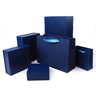 Groothandel productie van hoge kwaliteit Magnetische Geschenkdoos Verpakking Aangepast logo luxe Milieuvriendelijk Karton Papier blauwe Magnetische Sieradendoos